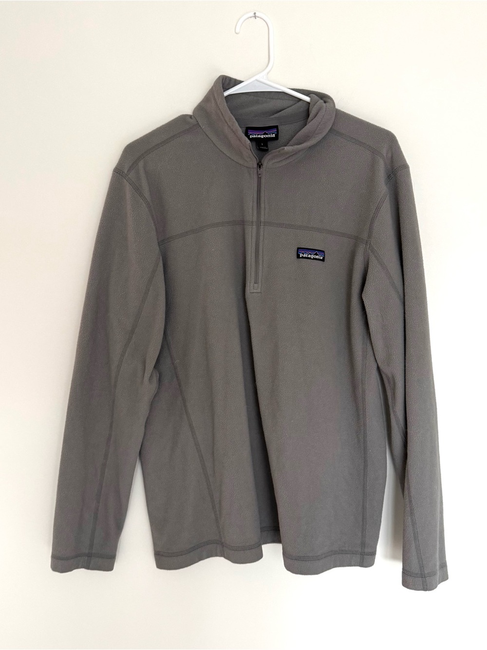 Patagonia Gray Quarter-Zip Fleece Pullover